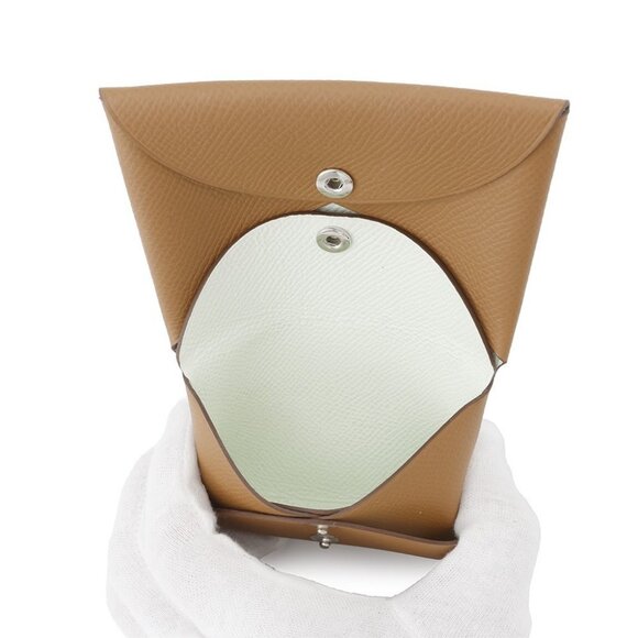 HERMES Calvi Duo Verso Epsom Gold/Vert fizz - Picture 9 of 11